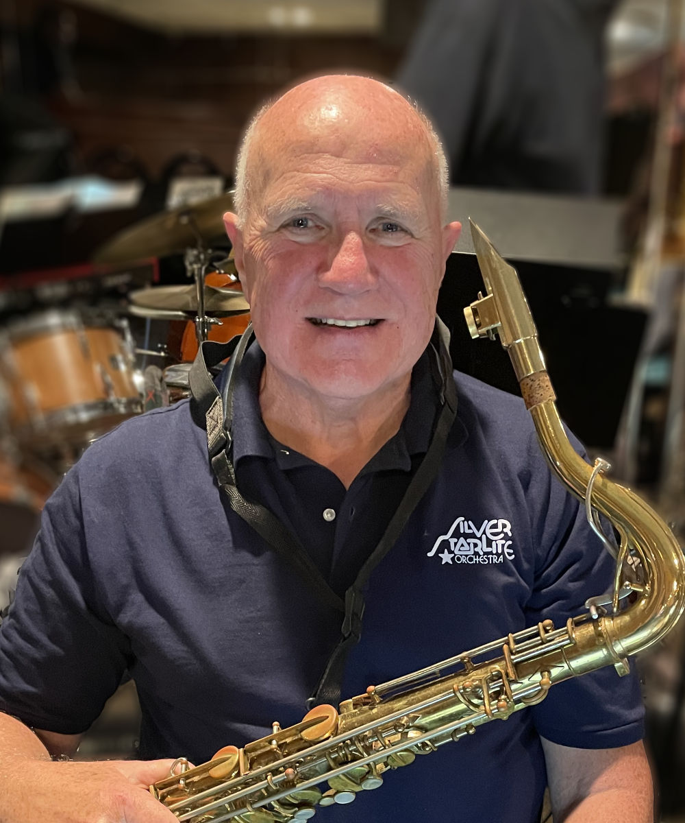Kevin Loughman with his tenor sax