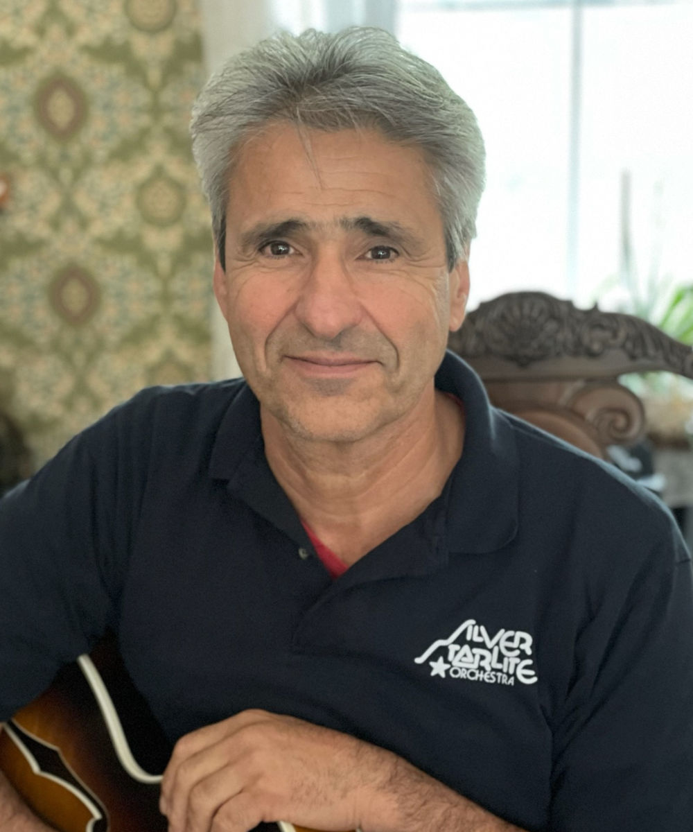 Anthony Petrucelli with his guitar